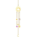 (Style 2) 4 pcs Crystal Wind Chimes-Sun Catcher Star Moon Dream Catcher for Window 30cm