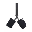 Black Stylish Mini Wristlet Wallet - Nylon, Multi-Compartment Design