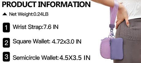 Light gray Stylish Mini Wristlet Wallet - Nylon, Multi-Compartment Design