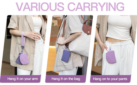 Light gray Stylish Mini Wristlet Wallet - Nylon, Multi-Compartment Design