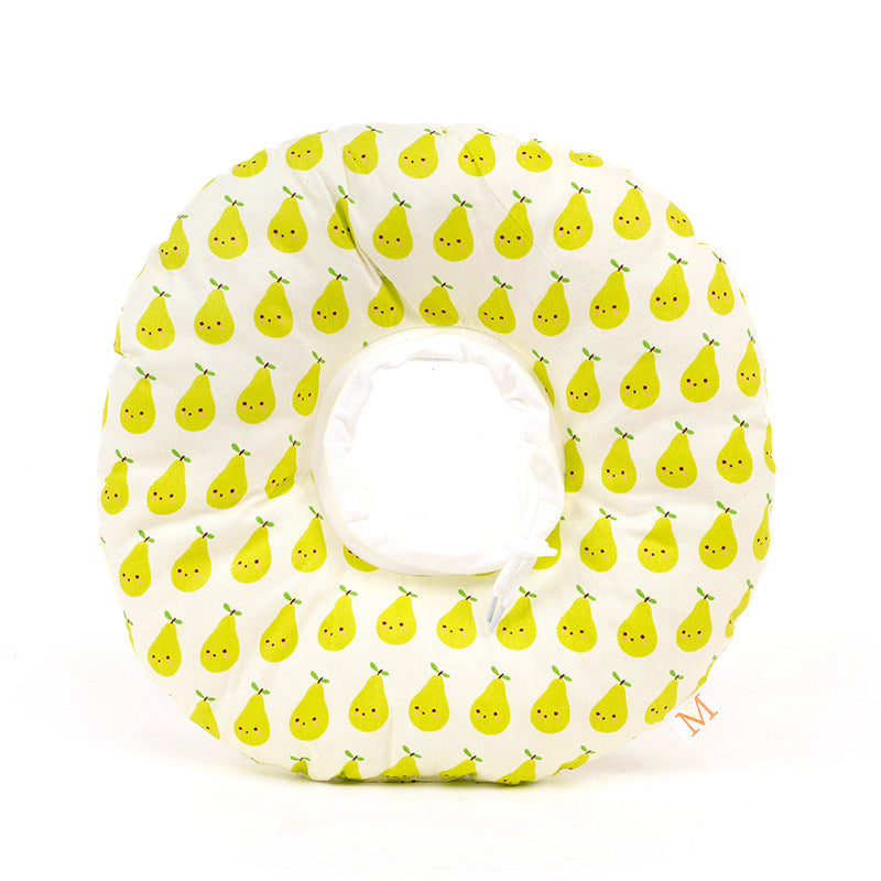 2 pcs Green Pear Soft Pet Recovery Collar - Comfortable Anti-Lick Cone for Cats & Dogs Size L