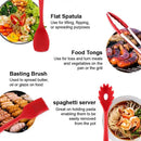 Black 10-Piece Premium Silicone Kitchen Utensil Set - Heat Resistant, Non-Stick Cookware