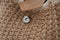 White Boho Circle Straw Bag - Stylish Woven Tote with Round Handles