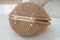 White Boho Circle Straw Bag - Stylish Woven Tote with Round Handles
