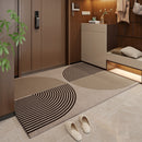 50*80cm Brown Style 5 Geometric Patterns Outdoor Entryway Mat - Non-Slip Welcome Rug for Front Door