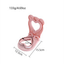 3 Pcs Grey Heart Sandwich Maker Sealer - DIY Toast Pocket Bread Cutter & Sealer Mold (PP + 304 Stainless Steel)