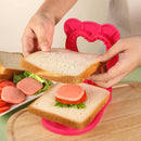 3 Pcs Blue Heart Sandwich Maker Sealer - DIY Toast Pocket Bread Cutter & Sealer Mold (PP + 304 Stainless Steel)