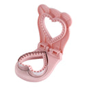 3 Pcs Pink Heart Sandwich Maker Sealer - DIY Toast Pocket Bread Cutter & Sealer Mold (PP + 304 Stainless Steel)