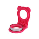 3 Pcs Rose Red Round Sandwich Sealer & Cutter - Safe Hand Guard Design, DIY Pocket Bread Mold