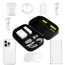Beige Premium PU Leather Multi-Functional Travel Cable Organizer - Waterproof Digital Storage Pouch