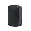 Black Premium PU Leather Multi-Functional Travel Cable Organizer - Waterproof Digital Storage Pouch
