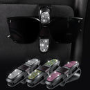6 Pcs Black Luxury Rhinestone Car Sun Visor Glasses Clip - Multi-Functional, 180° Rotatable, ABS Material