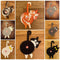4 Pcs Orange Cute Cat Butt Knitted Coaster - Lightweight Crochet Drink Mat, 15x10cm