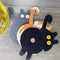 4 Pcs Grey And White Cute Cat Butt Knitted Coaster - Lightweight Crochet Drink Mat, 15x10cm