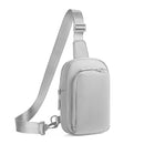 Light Grey Trendy Waterproof Sling Bag - Lightweight Crossbody Chest Pack, Adjustable Strap