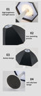 Black Nordic Umbrella Mushroom Table Lamp - Dimmable Ambient Light