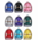 Blue Stylish Transparent PVC Pet Carrier Backpack - Large Capacity, Multi-Use for Birds & Cats(Including Wooden Stick)