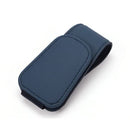 2 Pcs Blue PU Leather Car Visor Sunglasses Holder - Multi-Functional Clip for Glasses, Cards & Tickets, 9.5x4.5cm