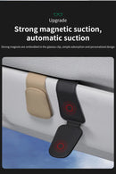 2 Pcs Brown PU Leather Car Visor Sunglasses Holder - Multi-Functional Clip for Glasses, Cards & Tickets, 9.5x4.5cm