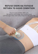 2 Pcs Yellow Mini Massage Gun - 6-Speed Muscle Relaxer, USB Rechargeable, Portable Fascia Massager for Home Use