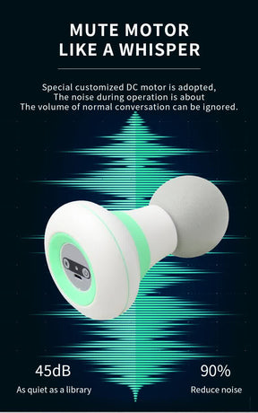 2 Pcs Grey And Green Mini Massage Gun - 6-Speed Muscle Relaxer, USB Rechargeable, Portable Fascia Massager for Home Use