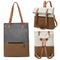 Purple And Brown Canvas Tote Bag for Women - Multi-Use Shoulder Handbag & Backpack, Large Capacity, 30x10x40cm