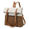 Purple And Brown Canvas Tote Bag for Women - Multi-Use Shoulder Handbag & Backpack, Large Capacity, 30x10x40cm