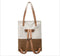 Purple And Brown Canvas Tote Bag for Women - Multi-Use Shoulder Handbag & Backpack, Large Capacity, 30x10x40cm