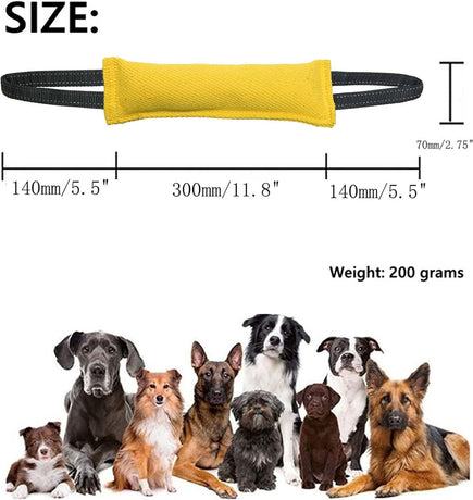 Black Durable 2-Pack Tug-of-War Dog Training Toy - Tear-Resistant, Safe & Interactive for All Breeds