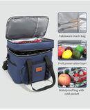 Black 23L Extra Large Insulated Cooler Bag with Double Layers - Perfect for Camping, Picnics, and Outdoor Adventures