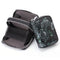Black Background With Silver Roses Floral Embossed Genuine Leather Card Holder - Large Capacity 10 Card Slots, RFID Blocking, Double Zipper Coin Pouch