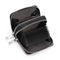Black Background With Colorful Roses Floral Embossed Genuine Leather Card Holder - Large Capacity 10 Card Slots, RFID Blocking, Double Zipper Coin Pouch