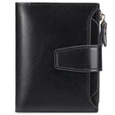 Black Premium Genuine Leather RFID Blocking Women's Wallet - Lightweight, Multi-Functional, and Stylish