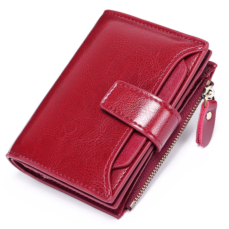 Brown Premium Genuine Leather RFID Blocking Women's Wallet - Lightweight, Multi-Functional, and Stylish