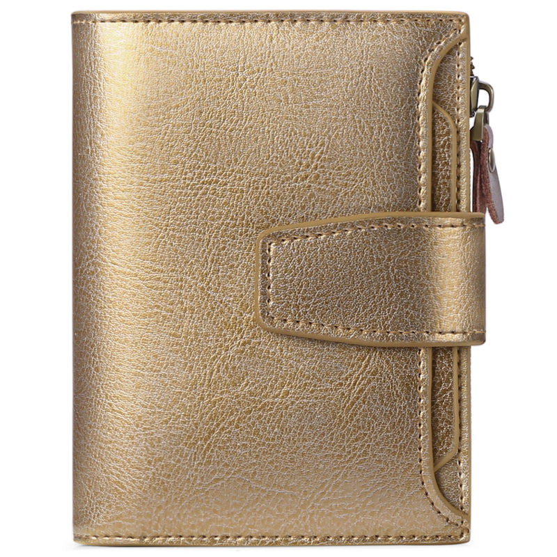 Bronze Premium Genuine Leather RFID Blocking Women's Wallet - Lightweight, Multi-Functional, and Stylish