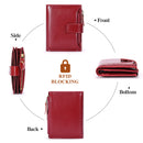 Purple Premium Genuine Leather RFID Blocking Women's Wallet - Lightweight, Multi-Functional, and Stylish