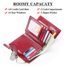 Purple Premium Genuine Leather RFID Blocking Women's Wallet - Lightweight, Multi-Functional, and Stylish