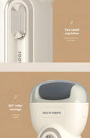 Beige Electric Foot Grinder with USB Charging - Dual-Speed Callus Remover for Smooth, Exfoliated Feet