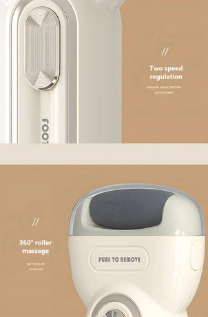 Beige Electric Foot Grinder with USB Charging - Dual-Speed Callus Remover for Smooth, Exfoliated Feet