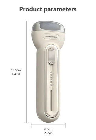 Beige Electric Foot Grinder with USB Charging - Dual-Speed Callus Remover for Smooth, Exfoliated Feet