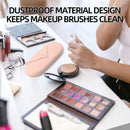 2 Pcs Pink Elegant Silicone Makeup Brush Storage Case - Travel-Friendly, Dustproof, and Multi-Functional
