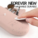 2 Pcs Pink Elegant Silicone Makeup Brush Storage Case - Travel-Friendly, Dustproof, and Multi-Functional