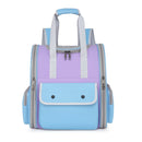 Blue And Purple Portable Pet Carrier Backpack - Spacious, Breathable, and Travel-Friendly for Cats and Small Dogs