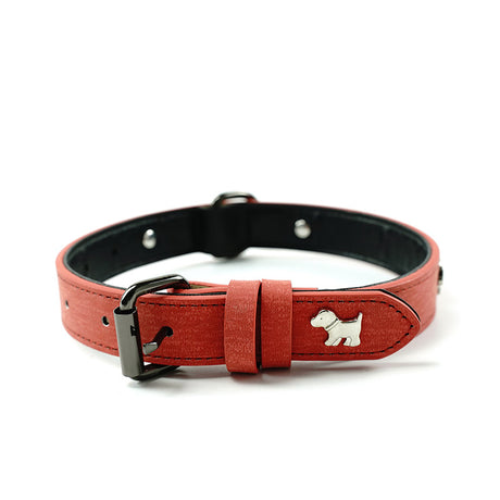 2 PCS Soft Leather Dog Collar - Adjustable & Durable for Medium/Large Dogs M-(58*2.5cm)