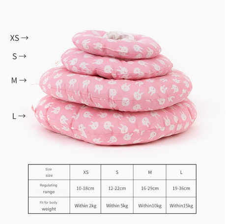 2 pcs Small Chrysanthemum Pet Recovery Collar - Comfortable Anti-Lick Cone for Cats & Dogs Size XS
