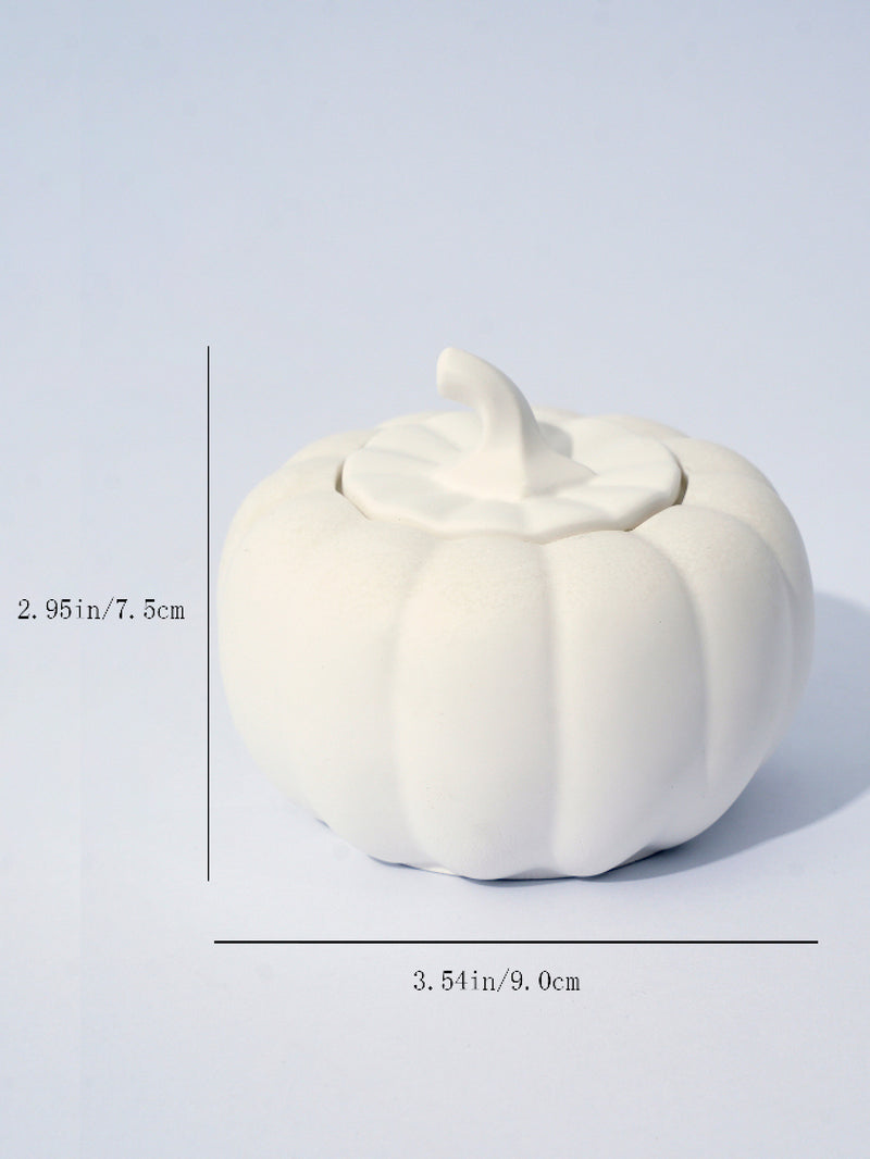 (Westin White Tea)Ceramic Pumpkin Candle with Lid - Home Decor and Gift Ideas