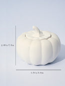 (Ebony Sandalwood)Ceramic Pumpkin Candle with Lid - Home Decor and Gift Ideas