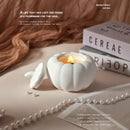 (Lime Basil Citrus)Ceramic Pumpkin Candle with Lid - Home Decor and Gift Ideas