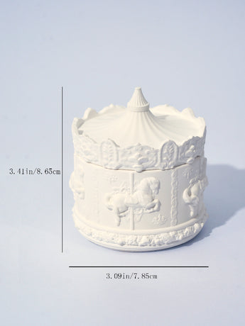 (Blue bell)Rotating Carousel Soy Candle - Unique Home Decor & Gift