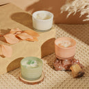 3 PCS (Freesia)Macaron Crystal Stone Scented Candle - Aromatherapy Gift